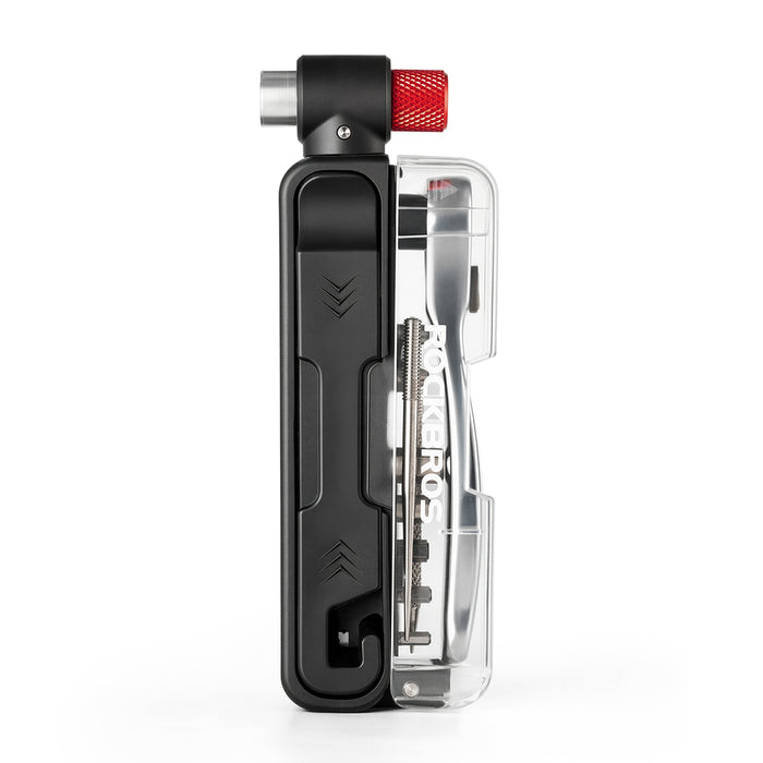 Комплект инструменти за велосипед Rockbros Multitool с CO2 помпа и тресчотка - черен