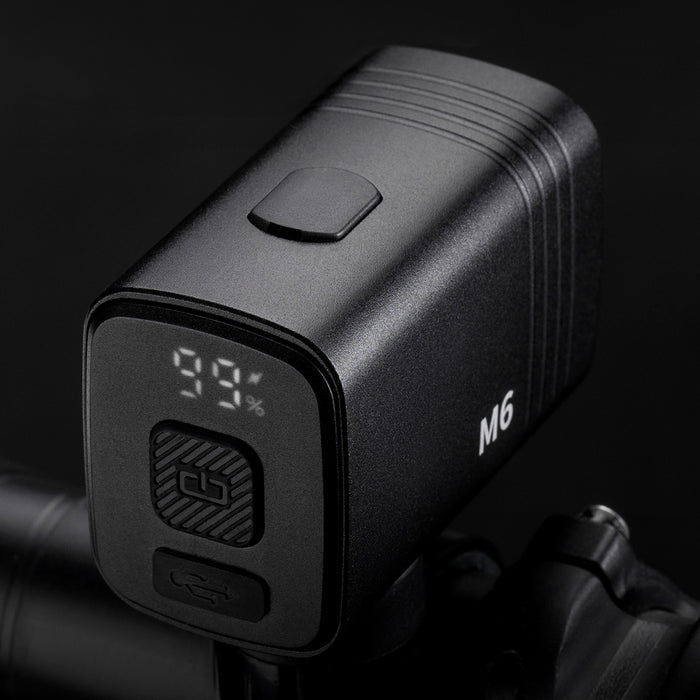 Rockbros M6 1000 lm предна акумулаторна велосипедна светлина 2800 mAh - черна