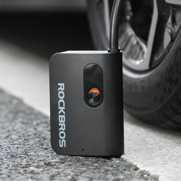 Безжична помпа Rockbros L1 Mini 70 psi, компресор, маркуч Schrader 200 mm, черна