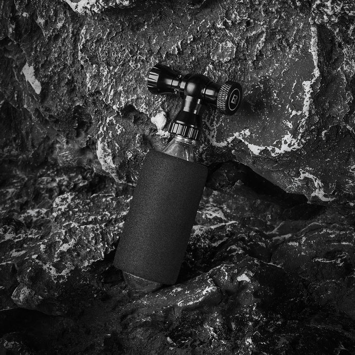 Помпа Rockbros CO₂, глава на клапана от алуминиева сплав, без картридж, съвместима с Presta/Schrader - черна