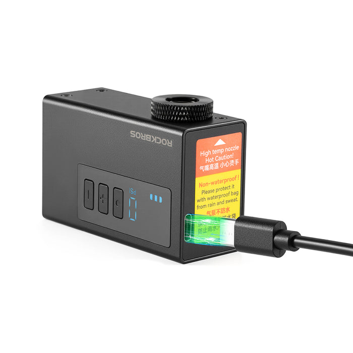 Rockbros AS240 PRO Безжична помпа 120 psi Компресор 420mAh - Черна