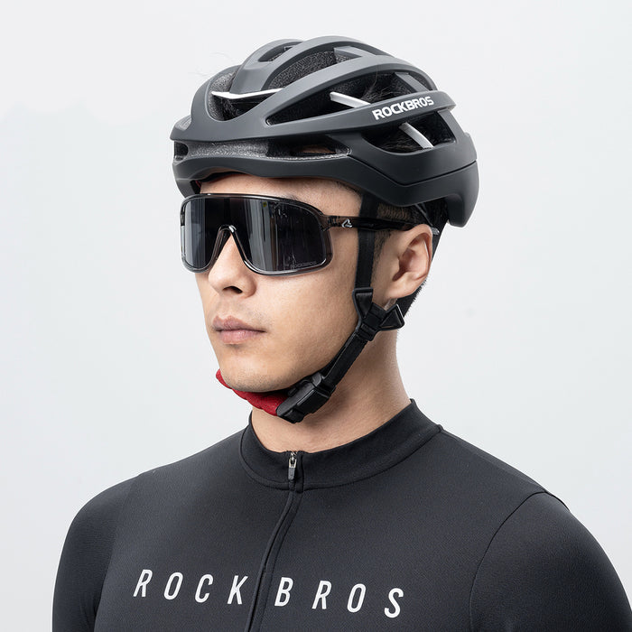 Велосипедна каска Rockbros HC-58BK-L 58-61 см - черно-сива