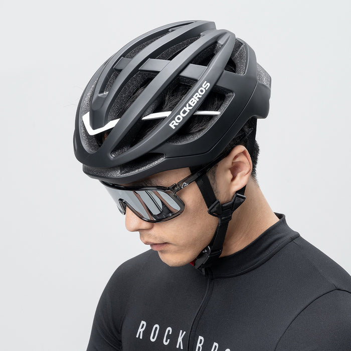 Велосипедна каска Rockbros HC-58BK-L 58-61 см - черно-сива