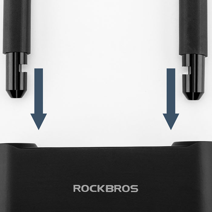 Rockbros 32210818001 SMART Велосипедна ключалка с четец на пръстови отпечатъци и Bluetooth свързаност - Черна