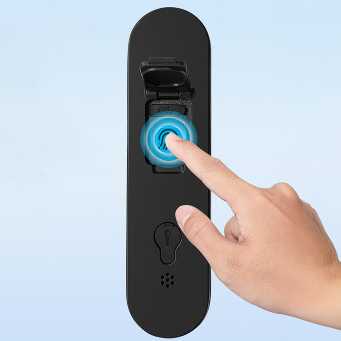 Rockbros 32210818001 SMART Велосипедна ключалка с четец на пръстови отпечатъци и Bluetooth свързаност - Черна