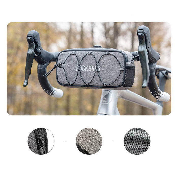 Rockbros TL001 ROAD TO SKY 1.9L Водоустойчива чанта за кормило за велосипед - сива