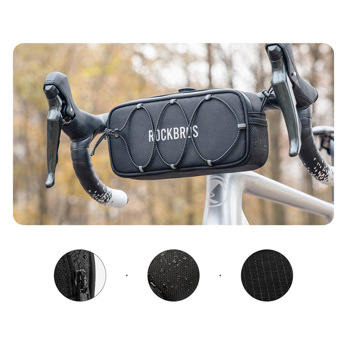 Rockbros TL001 ROAD TO SKY 1.9L Водоустойчива чанта за кормило за велосипед - Черна