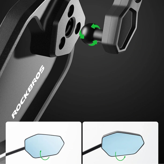 Rockbros F-253W Антирефлексно огледало за велосипед с карбоново рамо - дясно
