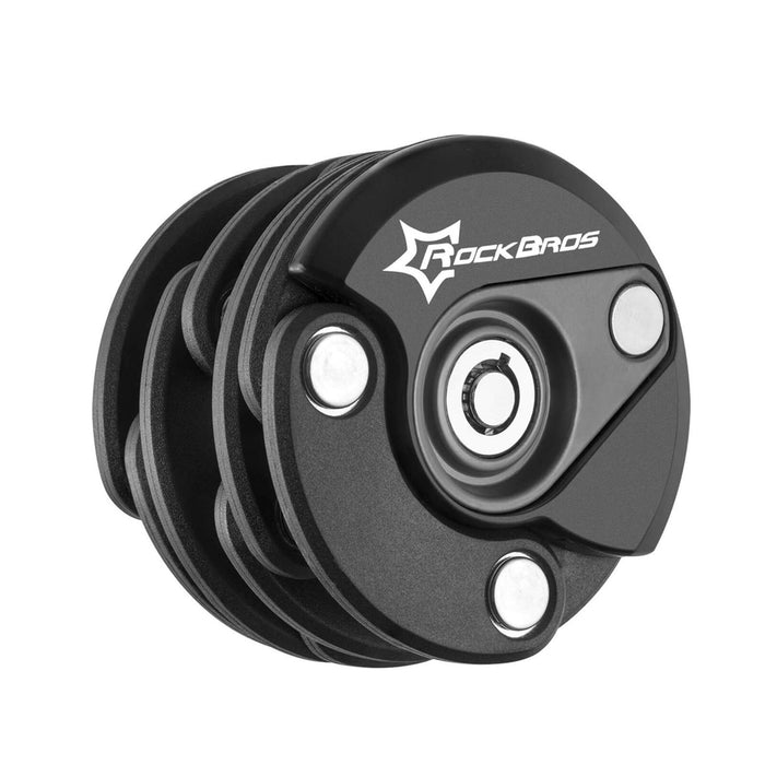 Сгъваема U-Lock ключалка за велосипед Rockbros WL798 - черна