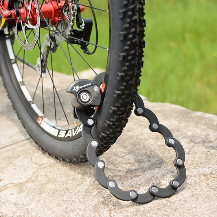 Сгъваема U-Lock ключалка за велосипед Rockbros WL798 - черна