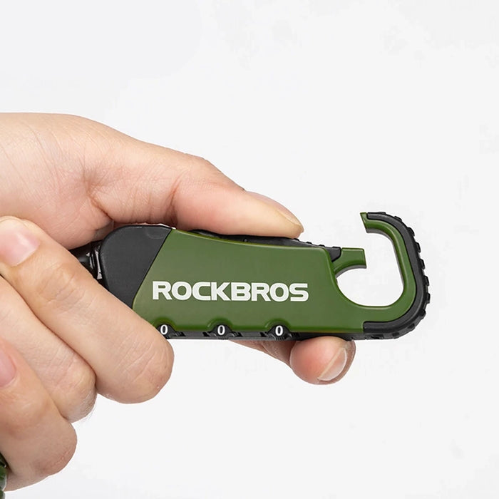 Rockbros RBK6N Комбинирана ключалка за велосипед - зелена