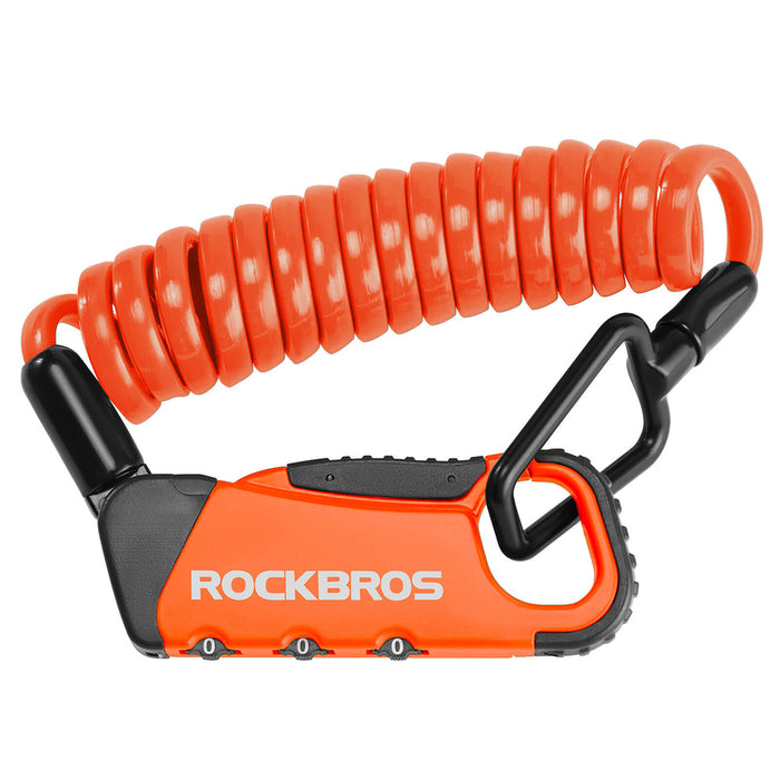 Rockbros RBK6N Комбинирана ключалка за велосипед - оранжева