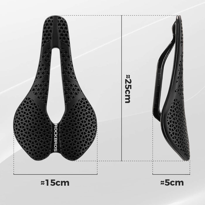 Rockbros LF0214 Анатомична 3D Водоустойчива Велосипедна Седалка - Черна
