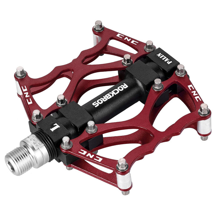 Rockbros JT201012LR 2010-12L Алуминиеви платформени велосипедни педали - червени