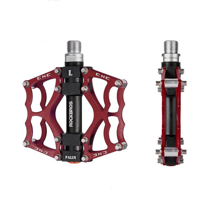 Rockbros JT201012LR 2010-12L Алуминиеви платформени велосипедни педали - червени