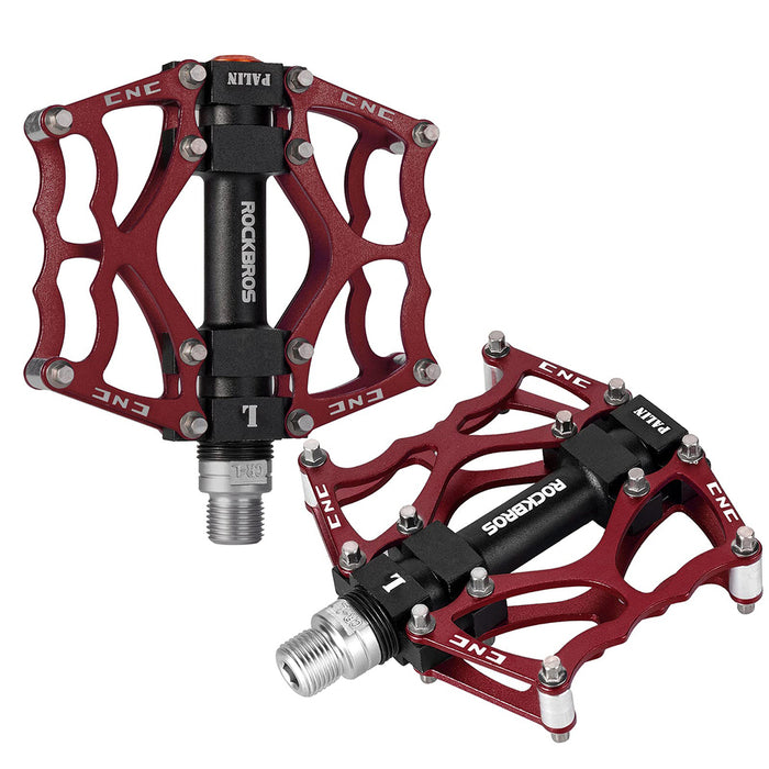 Rockbros JT201012LR 2010-12L Алуминиеви платформени велосипедни педали - червени