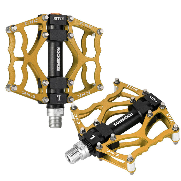 Rockbros JT201012LG 2010-12L Алуминиеви платформени велосипедни педали - златни