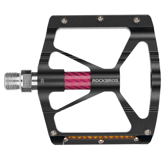 Rockbros K307PT Алуминиеви светлоотразителни педали за велосипед - черни