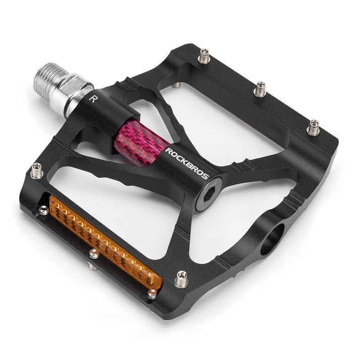 Rockbros K307PT Алуминиеви светлоотразителни педали за велосипед - черни