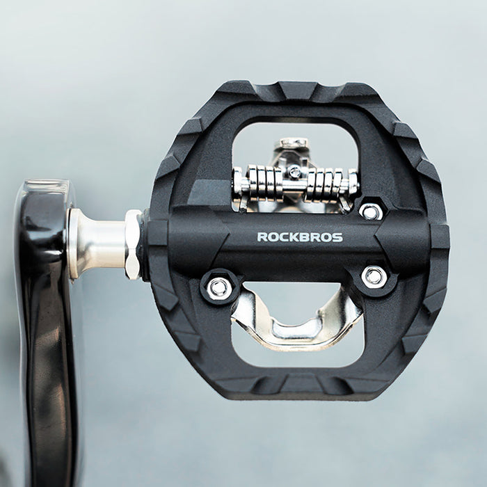 Двустранни педали за велосипед Rockbros M108 Nylon Half-Lock - Черни