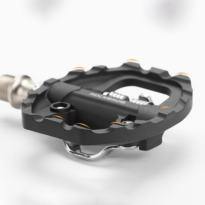 Двустранни педали за велосипед Rockbros M108 Nylon Half-Lock - Черни