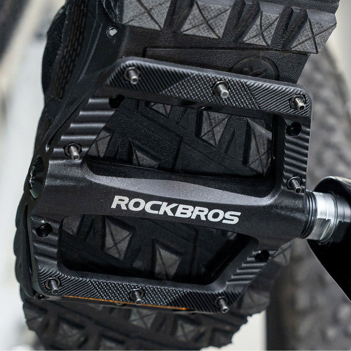 Rockbros BP2501 Светлоотразителни найлонови педали за велосипед - черни