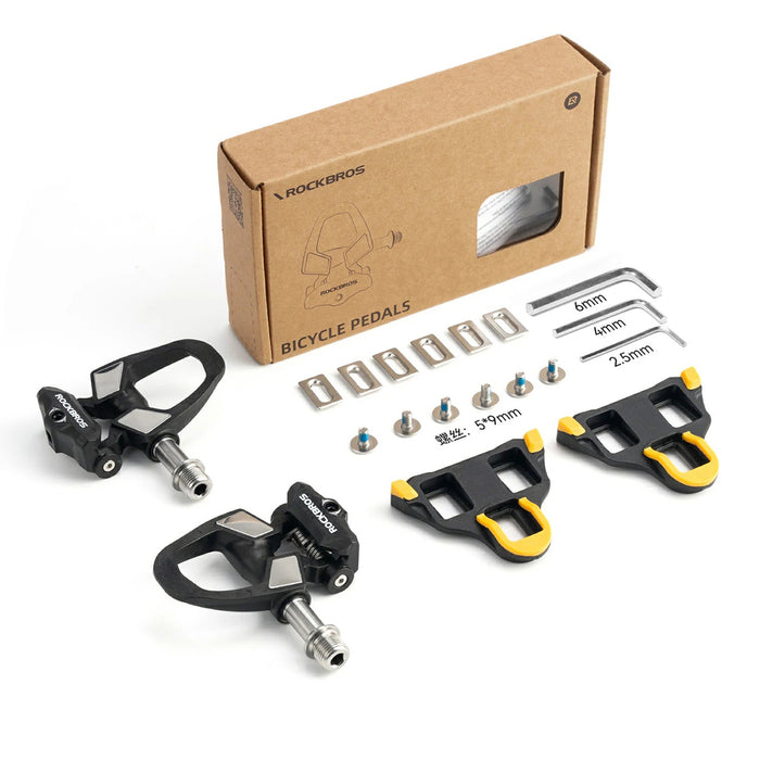 Педали Rockbros RD9 Shimano SPD-SL от карбон и титаниева сплав - черни