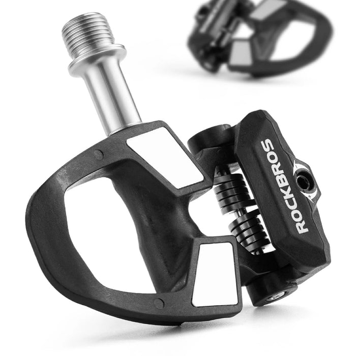 Педали Rockbros RD9 Shimano SPD-SL от карбон и титаниева сплав - черни