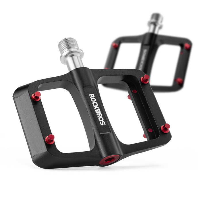 Педали за велосипед Rockbros BP2603 с платформа, титаниева ос и лагери от магнезиева сплав - черни