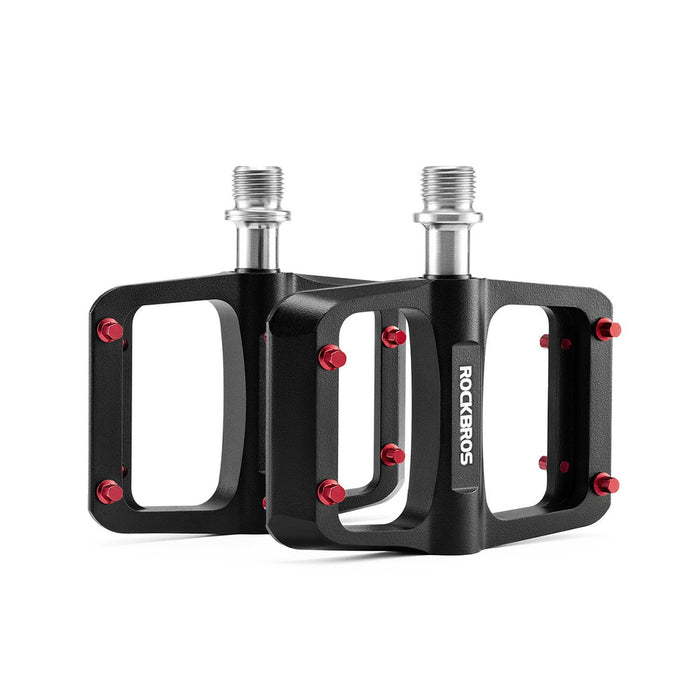 Педали за велосипед Rockbros BP2603 с платформа, титаниева ос и лагери от магнезиева сплав - черни