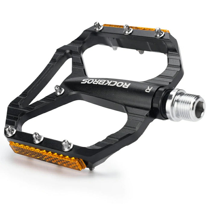 Велосипедни педали Rockbros C700 с отразяваща алуминиева платформа - черни