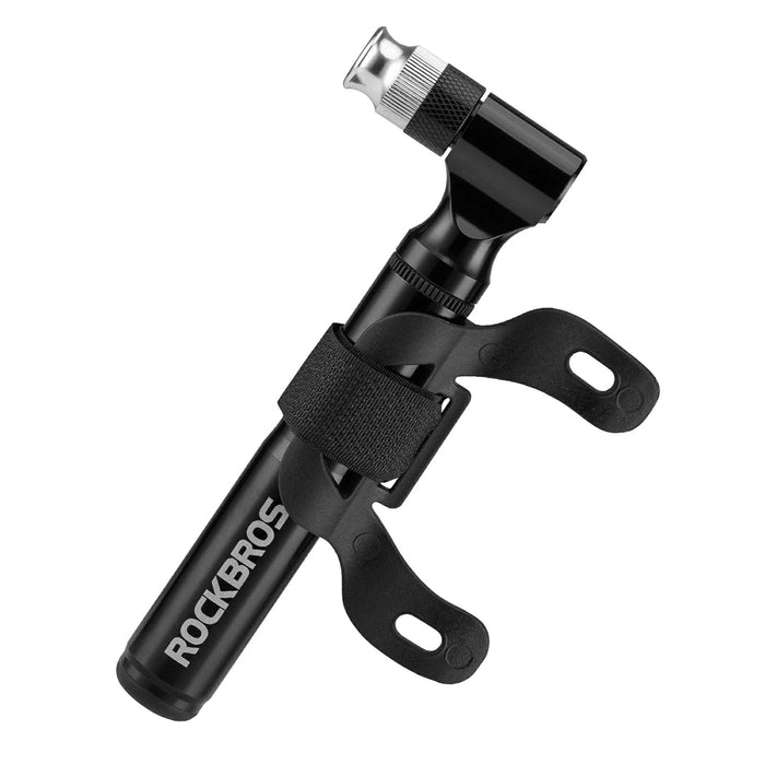 Велосипедна помпа Rockbros JG-PB-11 130 PSI с дръжка и топчеста игла - черна