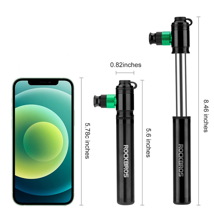 Ръчна/алуминиева CO2 помпа Rockbros HQ-75D-CO2 - черна