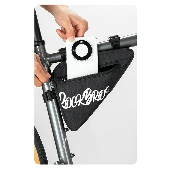 Чанта за велосипед Rockbros G001 Flash Journey Triangle Frame 0.8 л - Черна