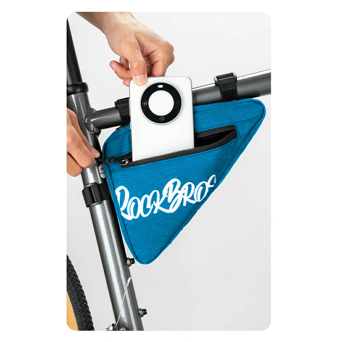 Чанта за велосипед Rockbros G001 Flash Journey Triangle Frame 0.8 л - Сина