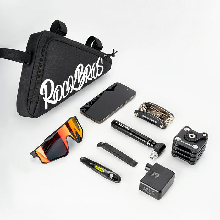 Чанта за велосипед Rockbros G002 Flash Journey Triangle Frame 1.4L - Черна