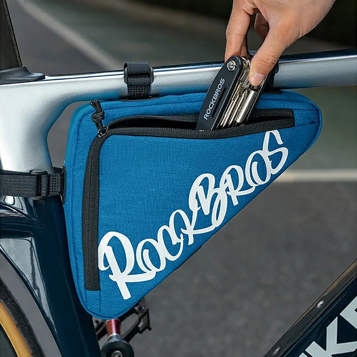 Чанта за велосипед Rockbros G002 Flash Journey Triangle Frame 1.4L - Сина