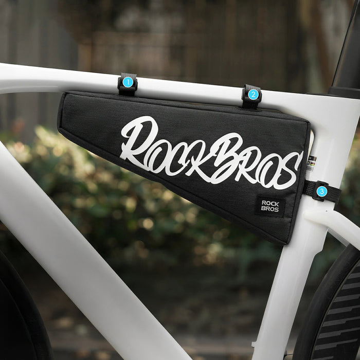Чанта за велосипед Rockbros G008 Flash Journey Triangle Frame XL 1.9 L - Черна