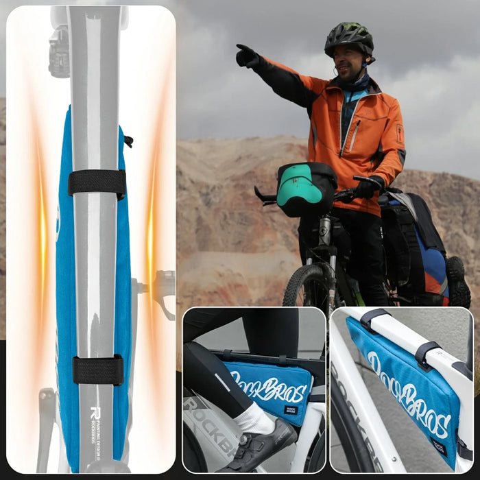 Чанта за велосипед Rockbros G008 Flash Journey Triangle Frame XL 1.9 л - Сина