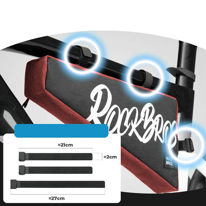 Чанта за велосипед Rockbros G008 Flash Journey Triangle Frame XL 1.9 л - черно-червена