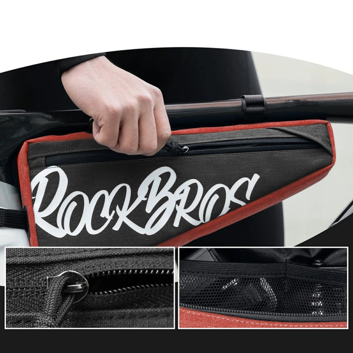 Чанта за велосипед Rockbros G008 Flash Journey Triangle Frame XL 1.9 л - черно-червена
