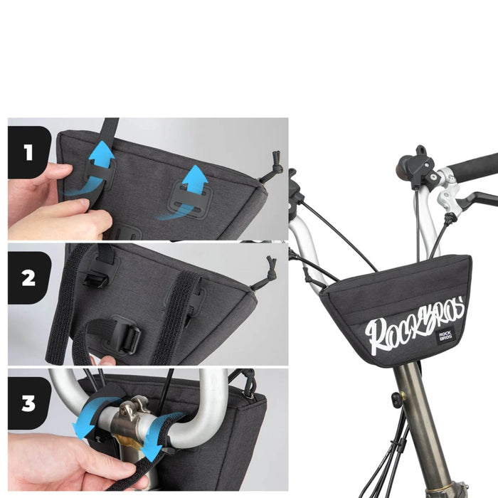 Rockbros G011 Flash Journey трапецовидна чанта за кормило 0.7 л - черна
