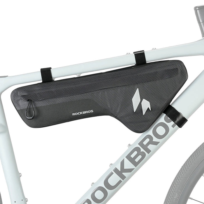 Rockbros AS-152 Велосипедна чанта за долна тръба, водоустойчива, 1.9 л - черна