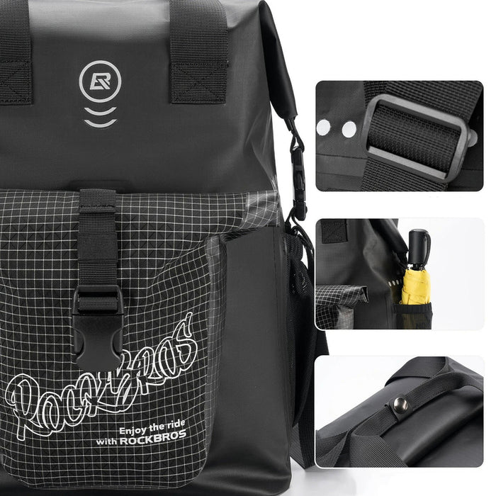 Чанта за кормило Rockbros AS-158 за сгъваем велосипед Brompton 18L - черна