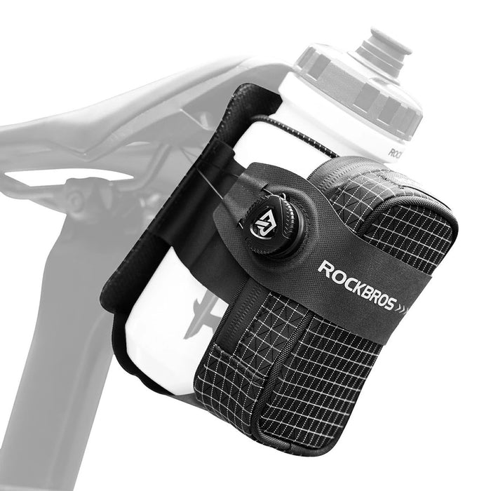 Чанта за велосипед Rockbros P010 0.2L с държач за бутилка 0.6L - Черна
