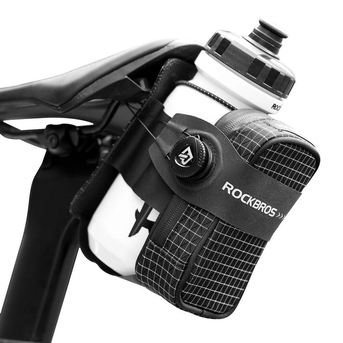 Чанта за велосипед Rockbros P010 0.2L с държач за бутилка 0.6L - Черна