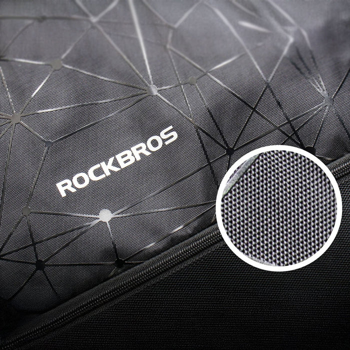 Спортна раница Rockbros D49-2 с връзки за стягане, джоб с цип и вентилиран гръб 9 л - черна