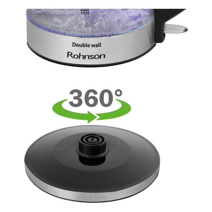 Електрическа канa ROHNSON R-7645 2200 W, СИВ, 1.70 L
