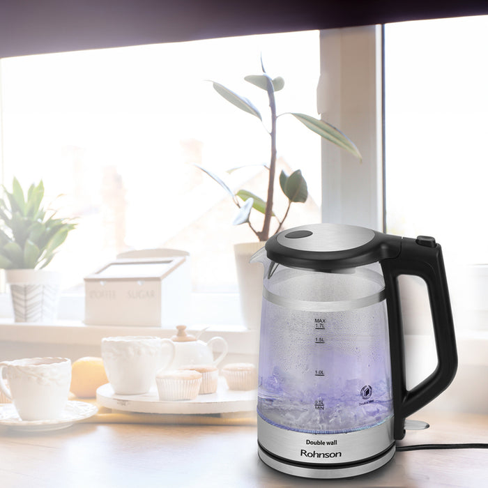 Електрическа канa ROHNSON R-7645 2200 W, СИВ, 1.70 L