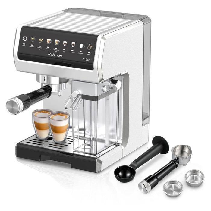 Кафемашина ROHNSON R-98080 1600.00 ml, АВТОМАТИЧНА КАПУЧИНО СИСТЕМА, 20.00 bar